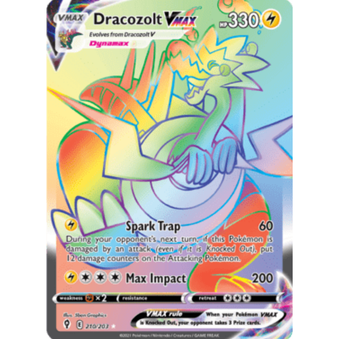 Dracozolt VMAX (Secret) 210 - Holofoil SWSH07 Evolving Skies - Secret Rare