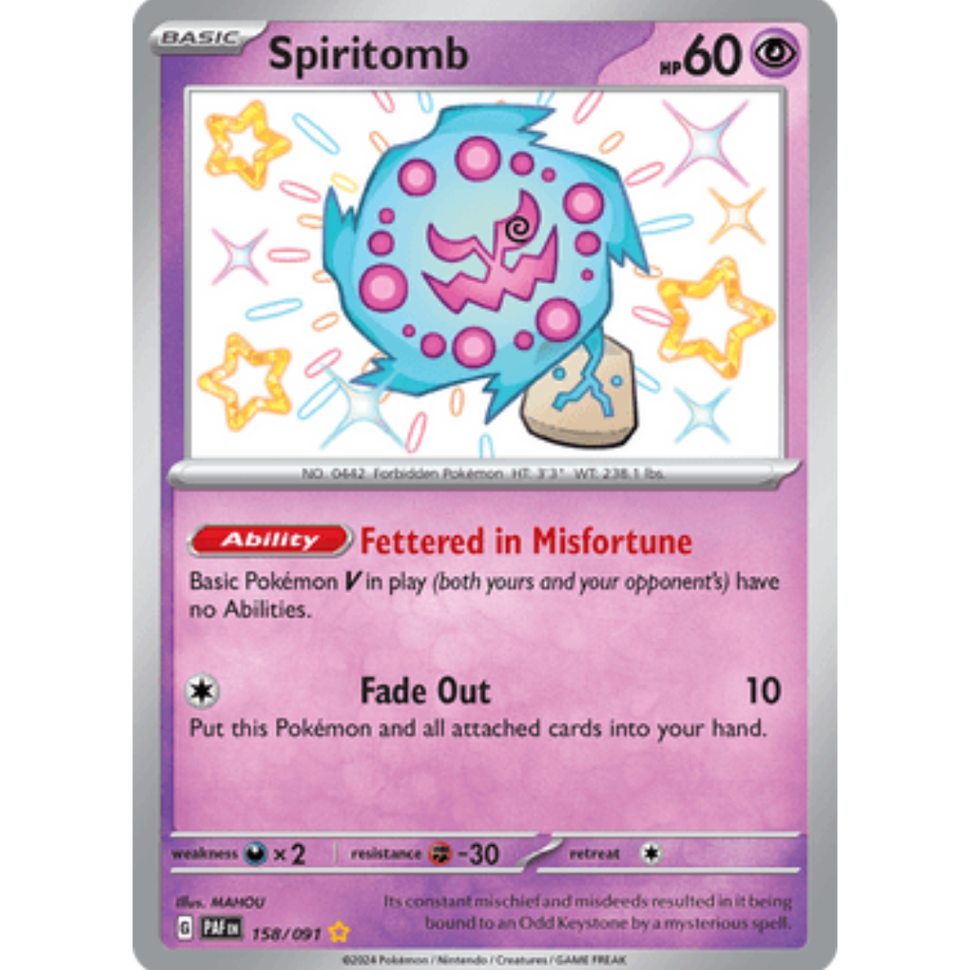 Spiritomb 158 - Holofoil SV Paldean Fates - Shiny Rare