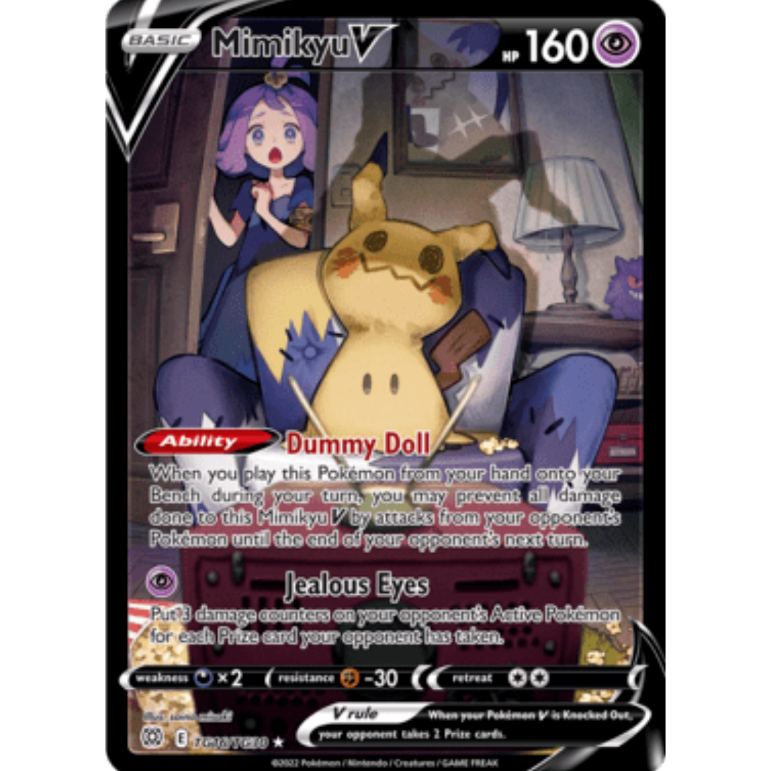 Mimikyu V TG16 - Holofoil SWSH09 Brilliant Stars Trainer Gallery - Ultra Rare