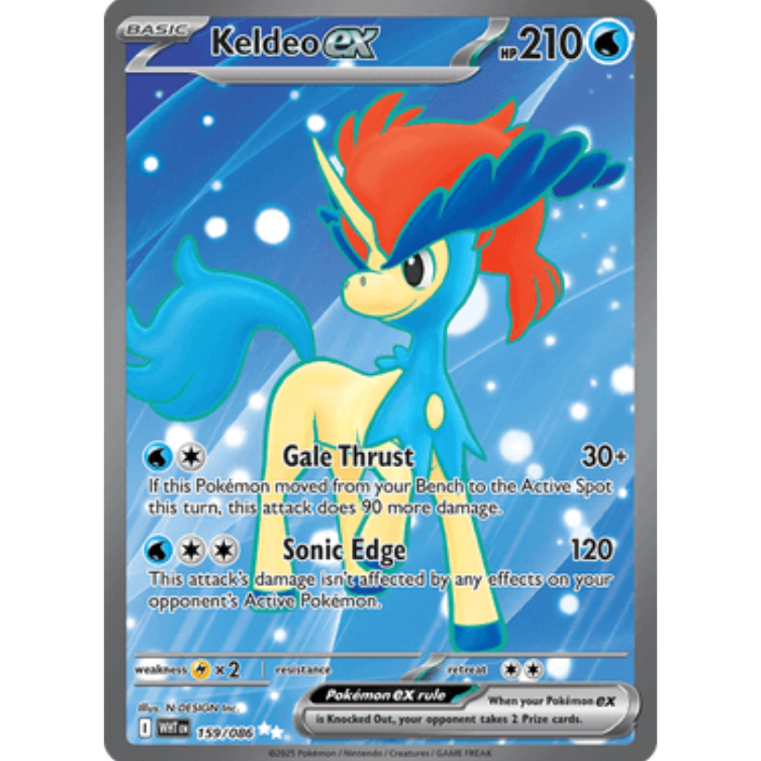 Keldeo ex 159/086 - Holofoil SV White Flare - Ultra Rare