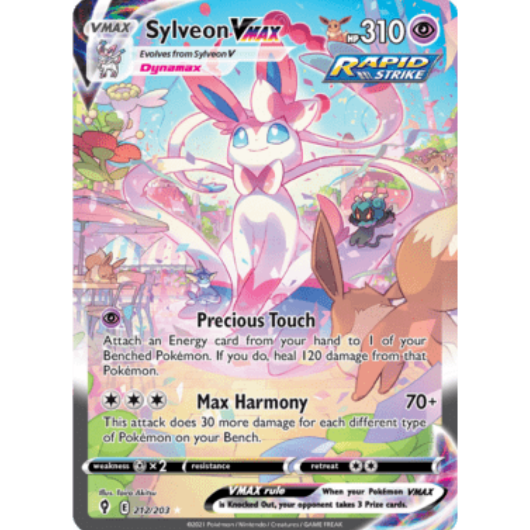 Sylveon VMAX (Alternate Art Secret) 212 - Holofoil SWSH07 Evolving Skies - Secret Rare