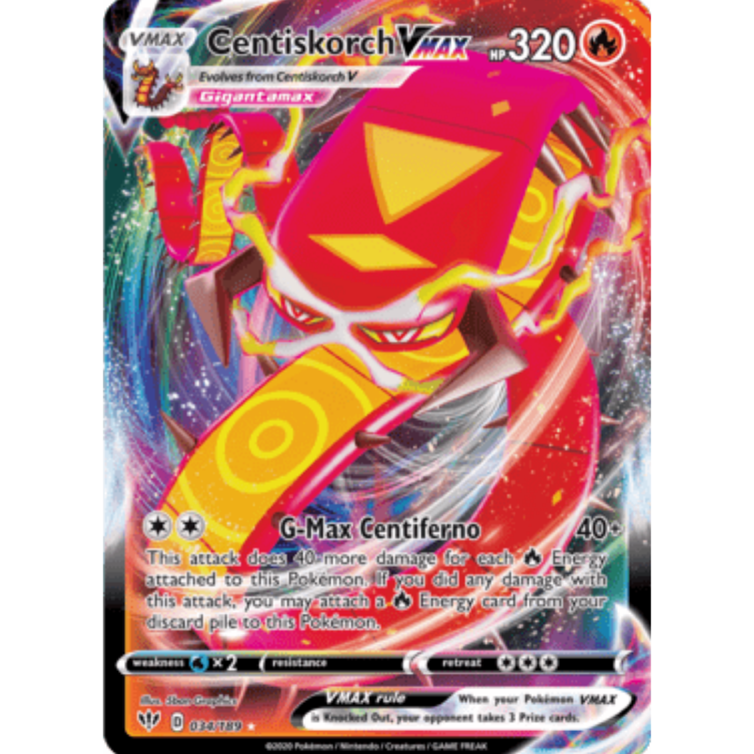Centiskorch VMAX 034 - Holofoil SWSH03 Darkness Ablaze - Ultra Rare