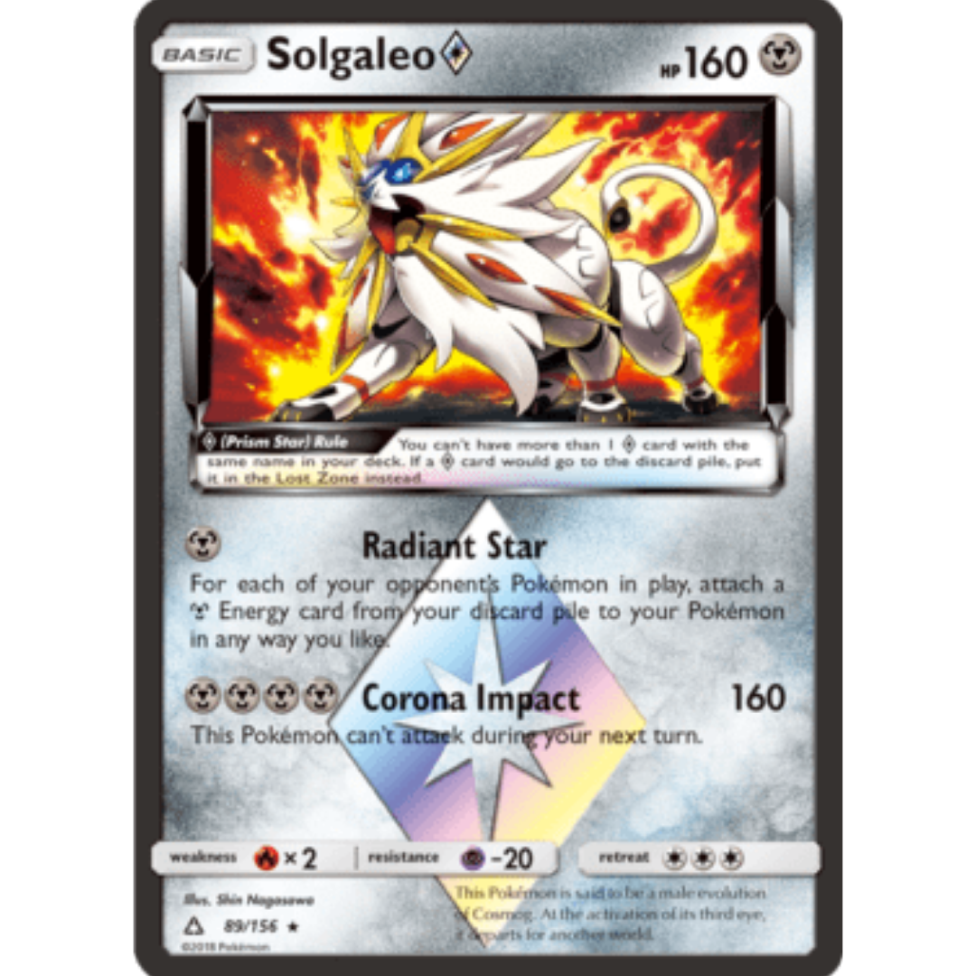 Solgaleo Prism Star 089 - Holofoil SM Ultra Prism - Prism Rare