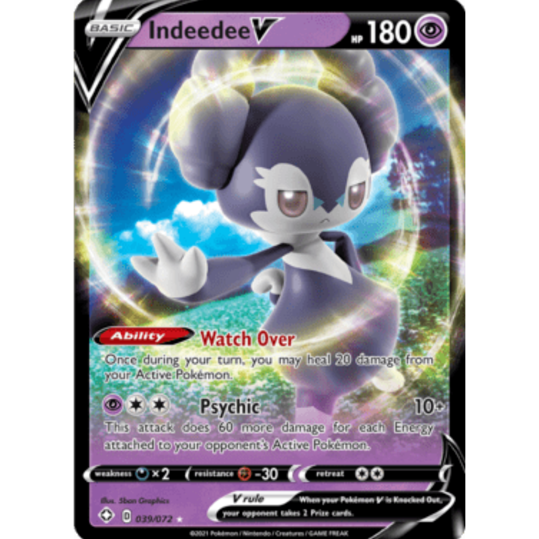 Indeedee V 039 - Holofoil Shining Fates - Ultra Rare