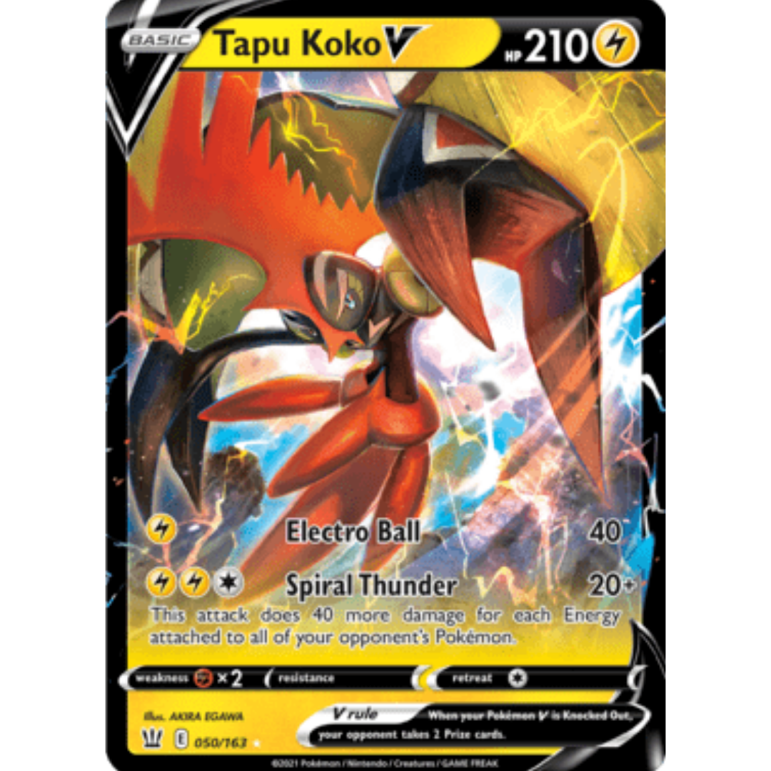 Tapu Koko V 050 - Holofoil SWSH05 Battle Styles - Ultra Rare