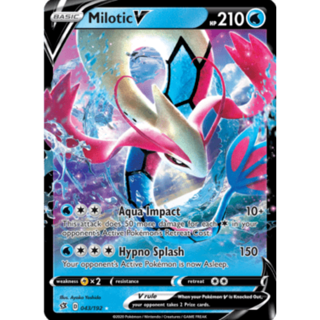 Milotic V 043 - Holofoil SWSH02 Rebel Clash - Ultra Rare