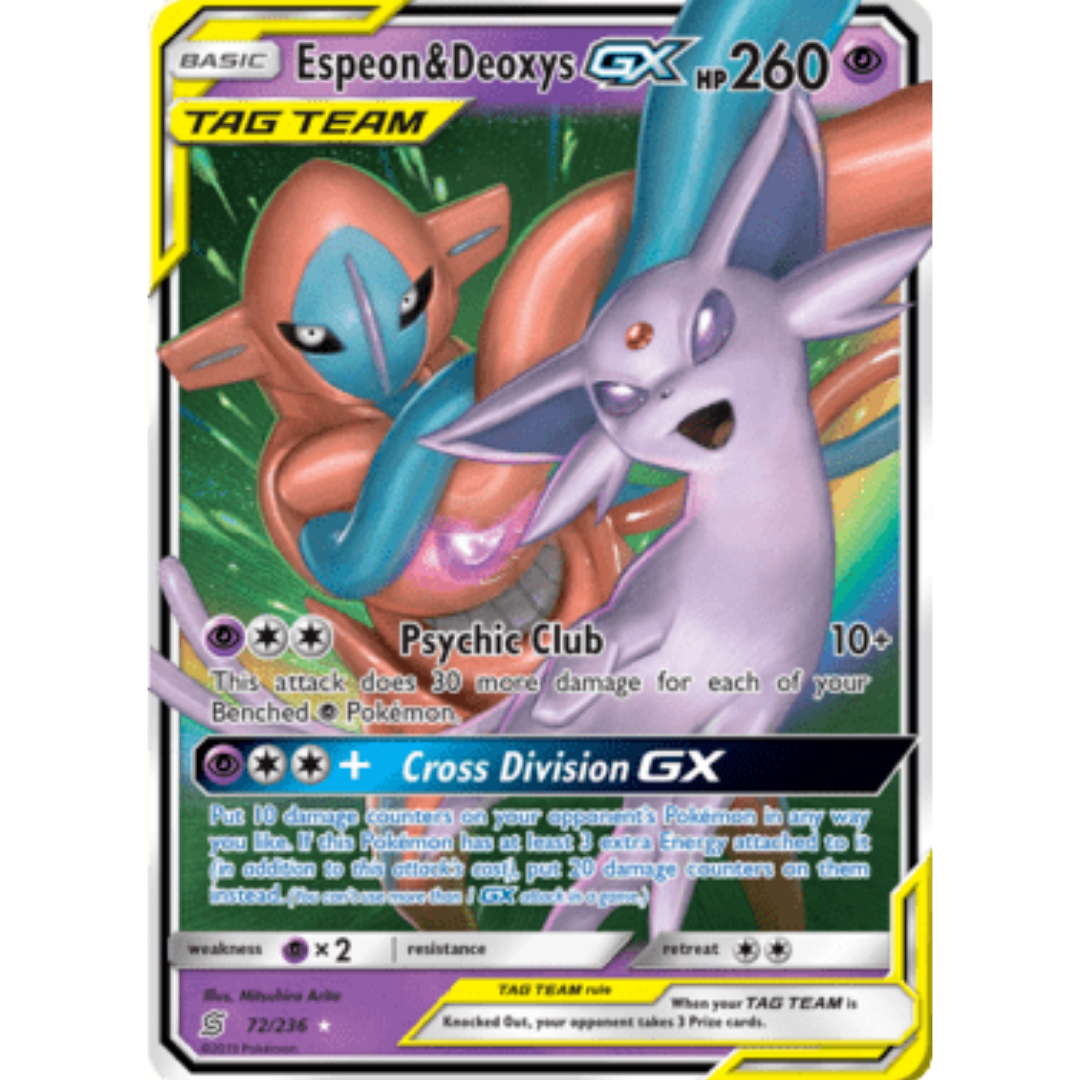 Espeon & Deoxys GX 072/236 - Holofoil SM Unified Minds - Ultra Rare