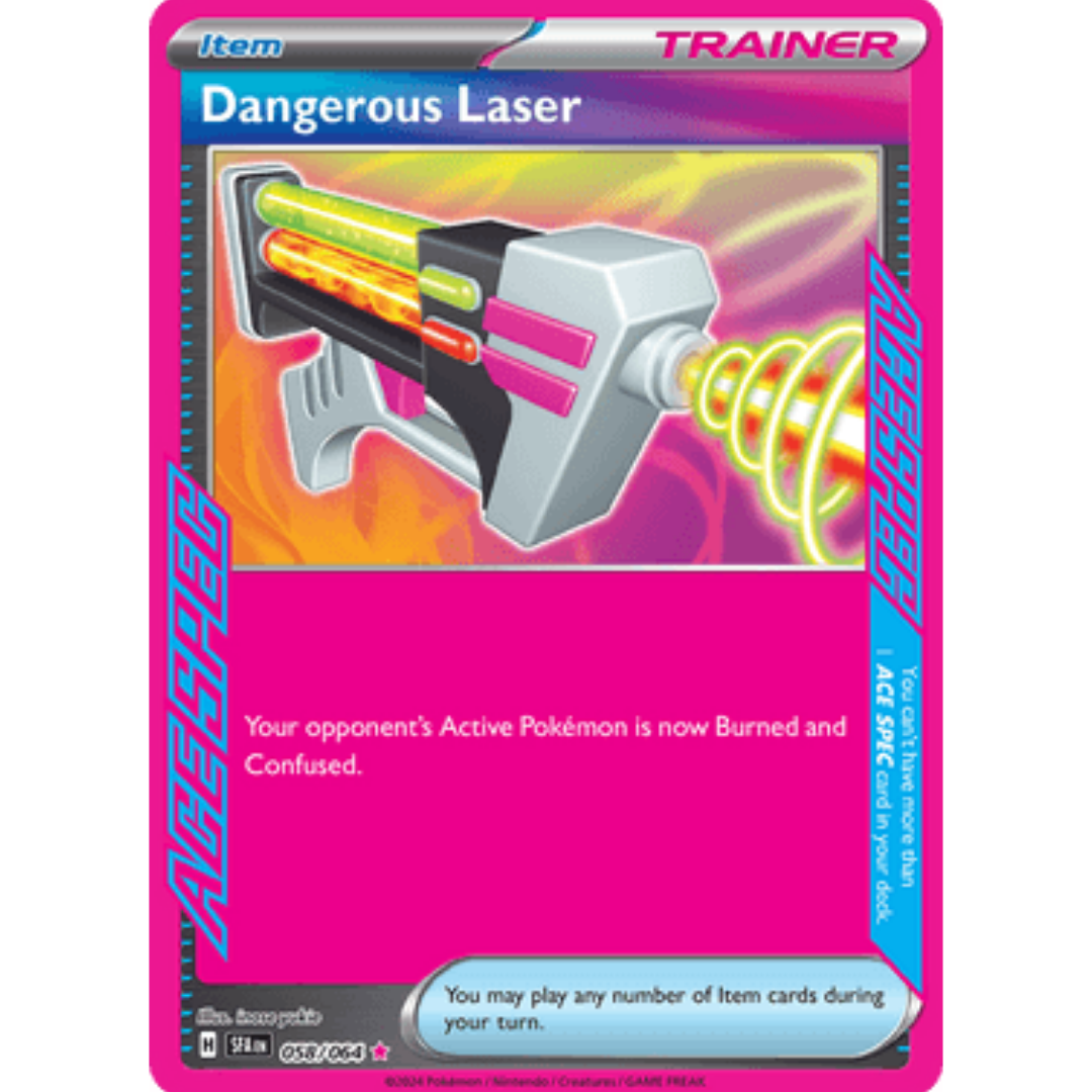Dangerous Laser 058 - Holofoil SV Shrouded Fable - ACE SPEC Rare