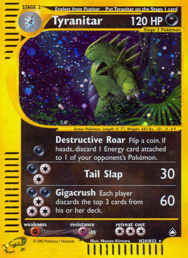 Tyranitar (H28) H28 - Holofoil Aquapolis - Holo Rare