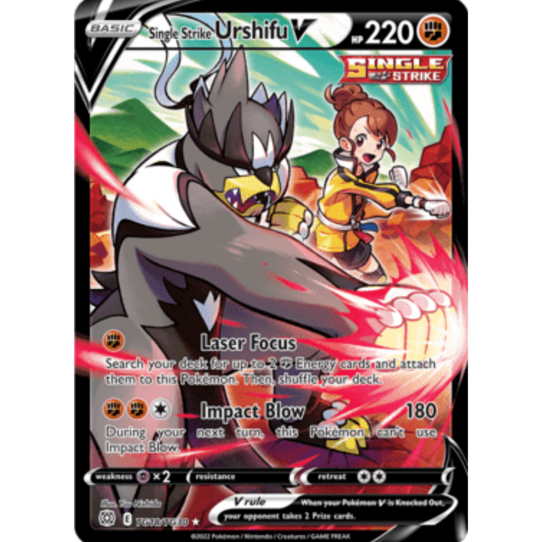 Single Strike Urshifu V TG18 - Holofoil SWSH09 Brilliant Stars Trainer Gallery - Ultra Rare