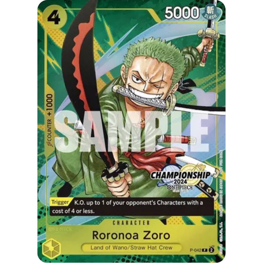 Roronoa Zoro (CS 2024 Event Pack Finalist) (P-042) - One Piece Promotion Cards Foil