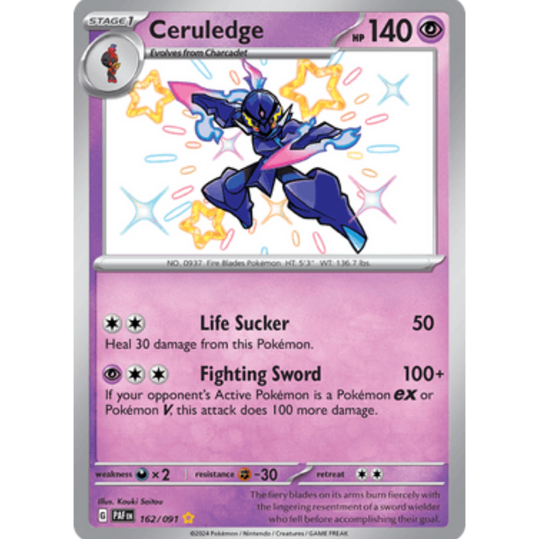 Ceruledge 162/091 - Holofoil SV Paldean Fates - Shiny Rare
