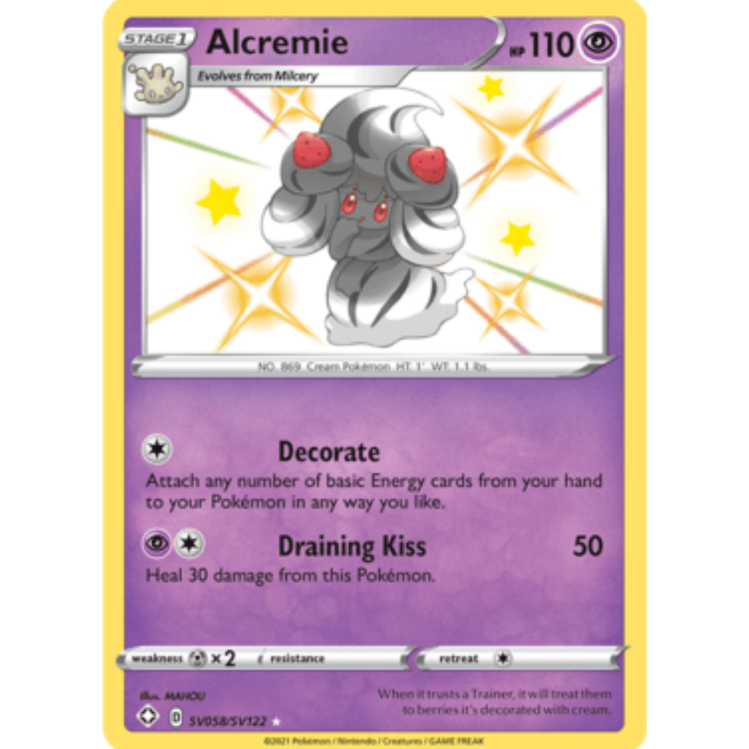 Alcremie SV058 - Holofoil Shining Fates Shiny Vault - Shiny Holo Rare