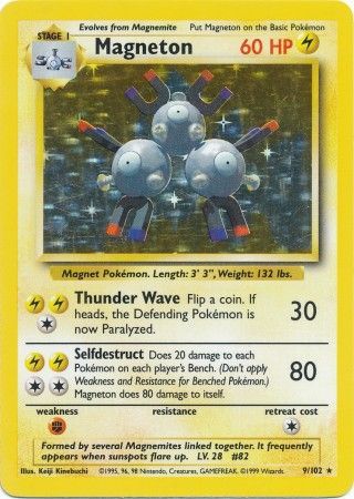 Magneton 009/102 - Holofoil Base Set - Holo Rare