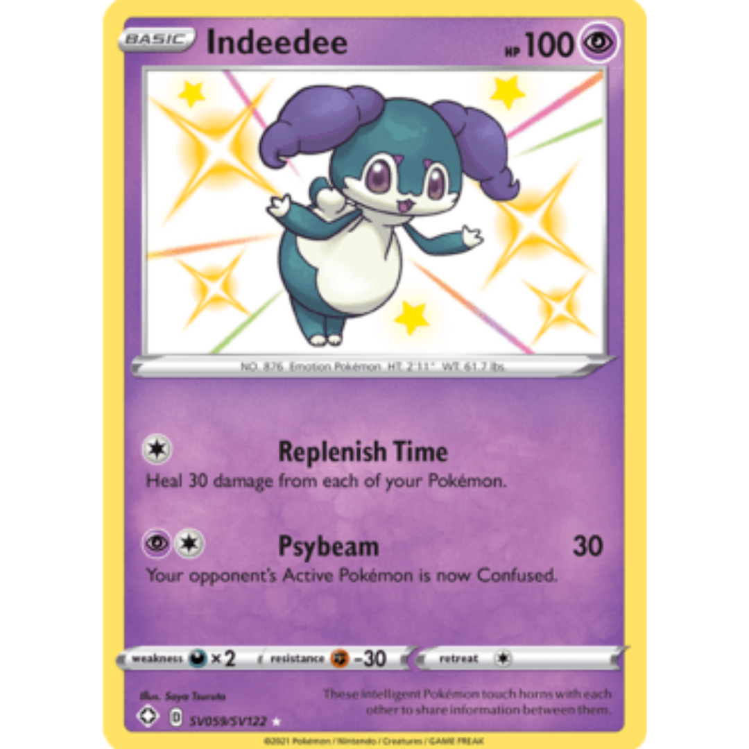 Indeedee SV059 - Holofoil Shining Fates Shiny Vault - Shiny Holo Rare