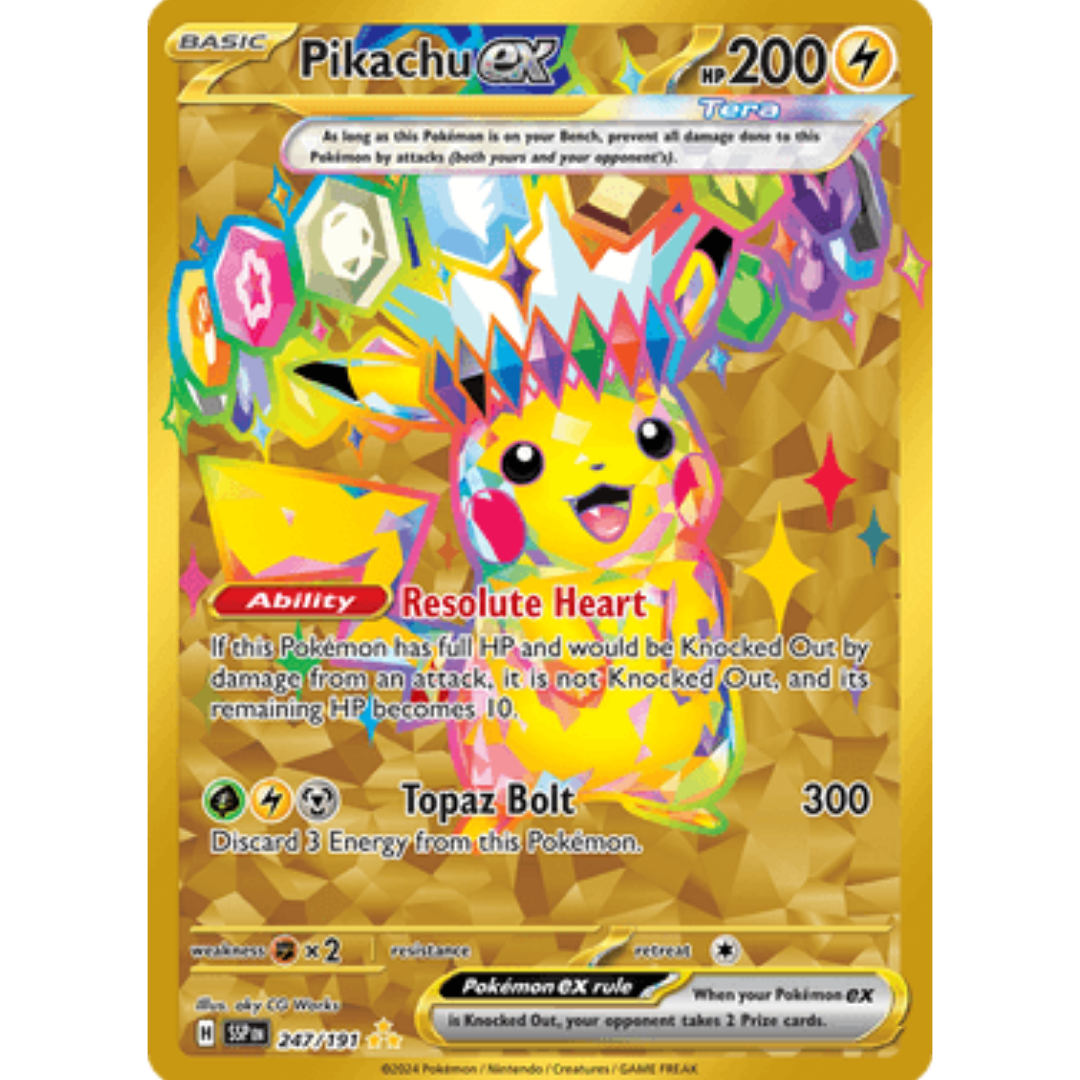 Pikachu ex 247/191 - Holofoil SV08 Surging Sparks - Hyper Rare