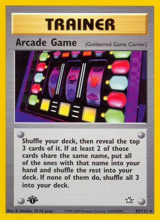 Arcade Game (Goldenrod Game Corner) 083 - Unlimited Neo Genesis - Rare