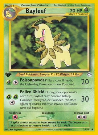 Bayleef (28) 028 - 1st Edition Neo Genesis - Uncommon