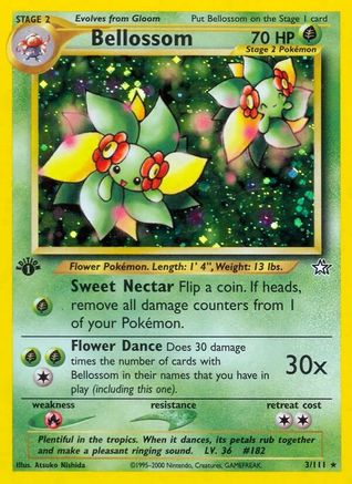 Bellossom 003 - Unlimited Holofoil Neo Genesis - Holo Rare