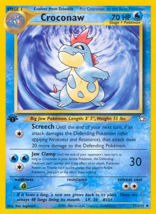 Croconaw (31) 031 - Unlimited Neo Genesis - Uncommon