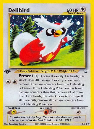 Delibird 005/64 - Unlimited Holofoil Neo Revelation - Holo Rare