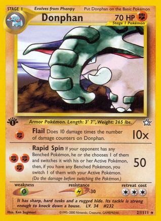 Donphan 021 - Unlimited Neo Genesis - Rare