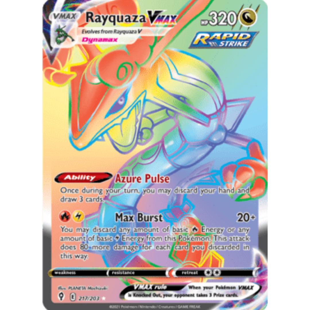 Rayquaza VMAX (Secret) 217 - Holofoil SWSH07 Evolving Skies - Secret Rare