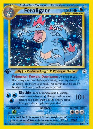 Feraligatr (5)/111 - Unlimited Holofoil Neo Genesis - Holo Rare