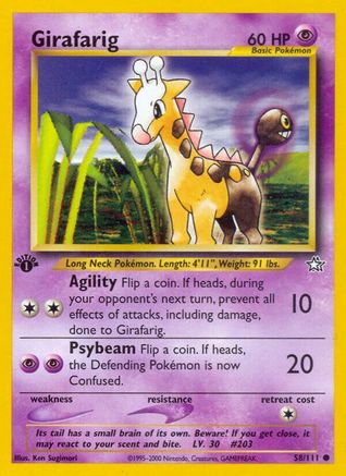 Girafarig 058 - Unlimited Neo Genesis - Common