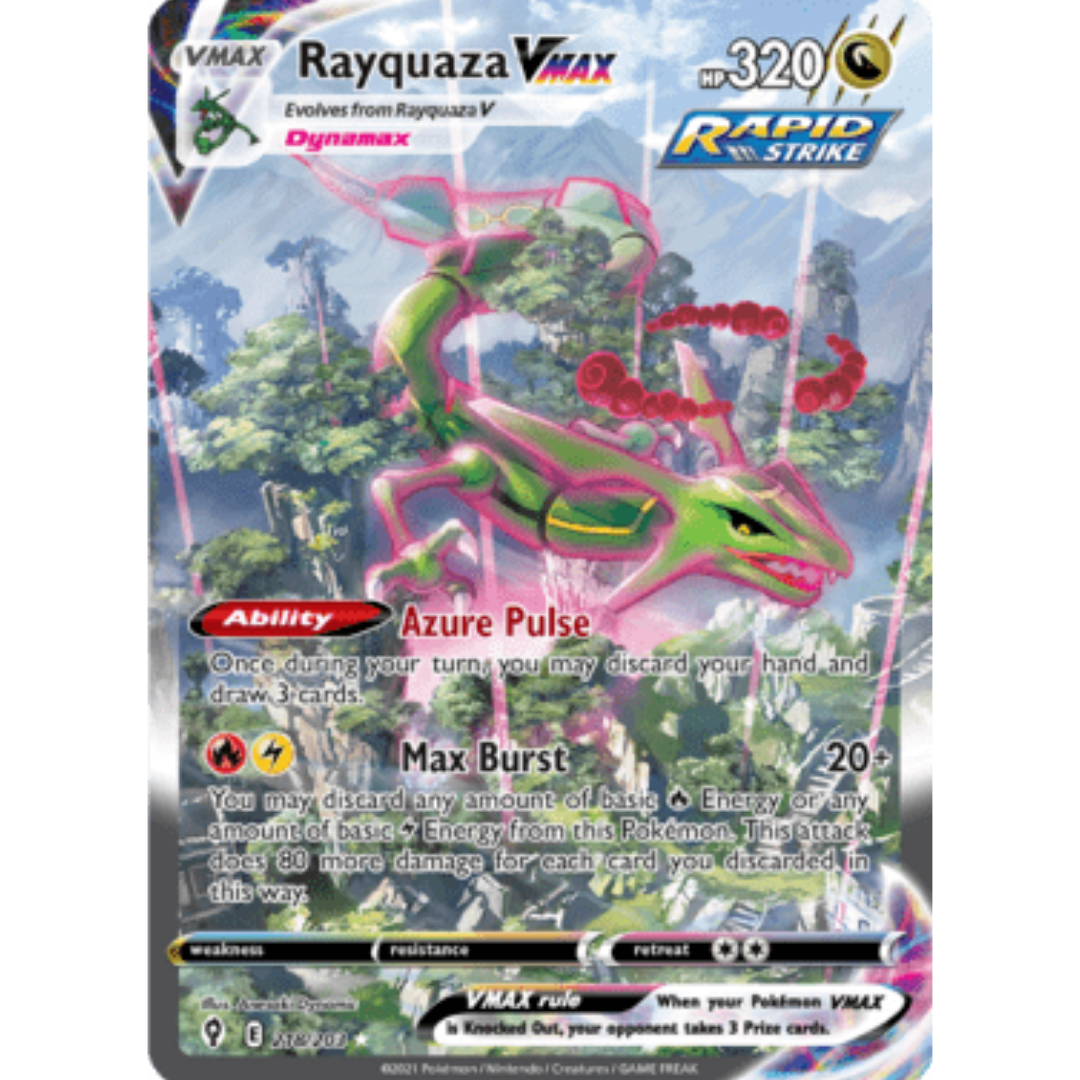 Rayquaza VMAX (Alternate Art Secret) 218 - Holofoil SWSH07 Evolving Skies - Secret Rare