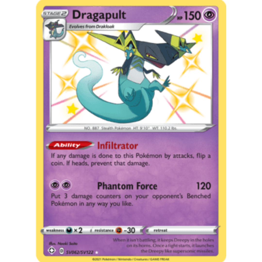 Dragapult SV062 - Holofoil Shining Fates Shiny Vault - Shiny Holo Rare