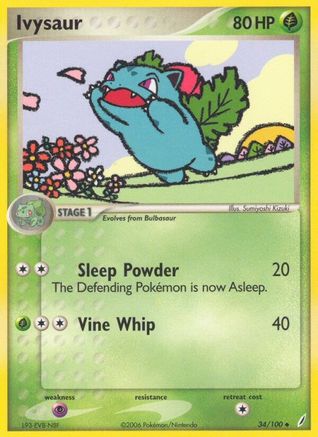 Ivysaur 034/100 - Reverse Holofoil Crystal Guardians - Uncommon