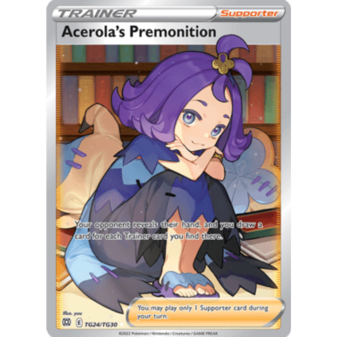 Acerola's Premonition TG24 - Holofoil SWSH09 Brilliant Stars Trainer Gallery - Ultra Rare
