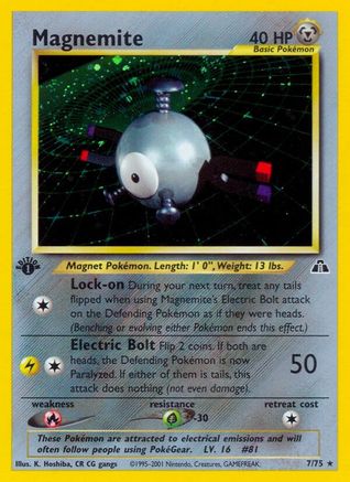 Magnemite (7)/75 - Unlimited Holofoil Neo Discovery - Holo Rare