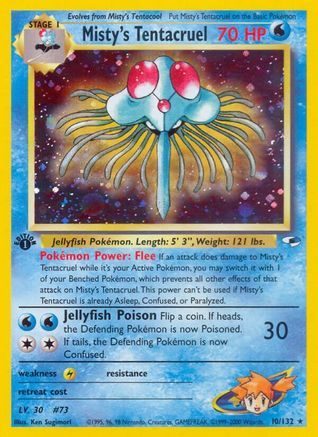Misty's Tentacruel 010 - Unlimited Holofoil Gym Heroes - Holo Rare