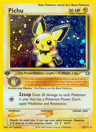 Pichu 012 - 1st Edition Holofoil Neo Genesis - Holo Rare