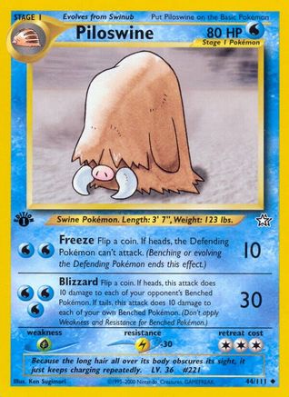 Piloswine 044 - Unlimited Neo Genesis - Uncommon