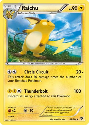 Raichu - Holofoil XY Base Set - Holo Rare