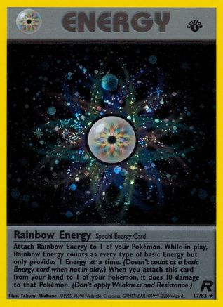 Rainbow Energy (17) 017 - Unlimited Holofoil Team Rocket - Holo Rare