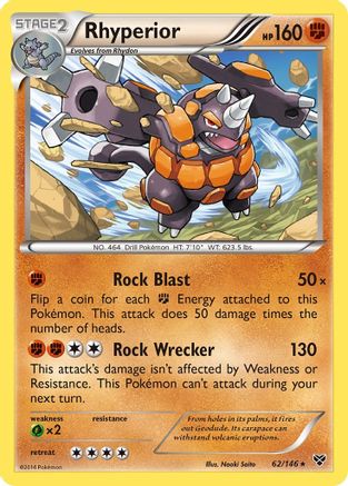 Rhyperior - Reverse Holofoil XY Base Set - Holo Rare