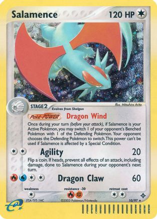 Salamence - 10/97/097 - Reverse Holofoil Dragon - Holo Rare