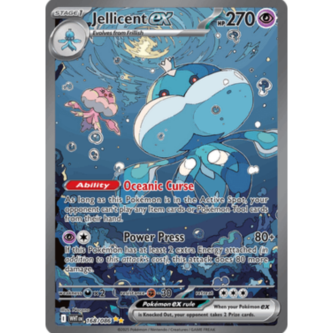 Jellicent ex 168/086 - Holofoil SV White Flare - Special Illustration Rare