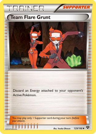 Team Flare Grunt 129 - Reverse Holofoil XY Base Set - Uncommon