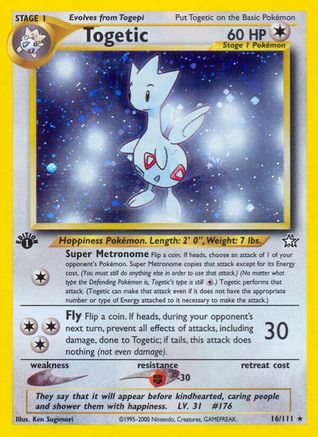 Togetic 016 - Unlimited Holofoil Neo Genesis - Holo Rare
