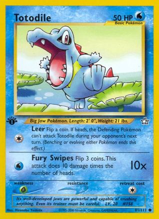 Totodile (81) 081 - 1st Edition Neo Genesis - Common