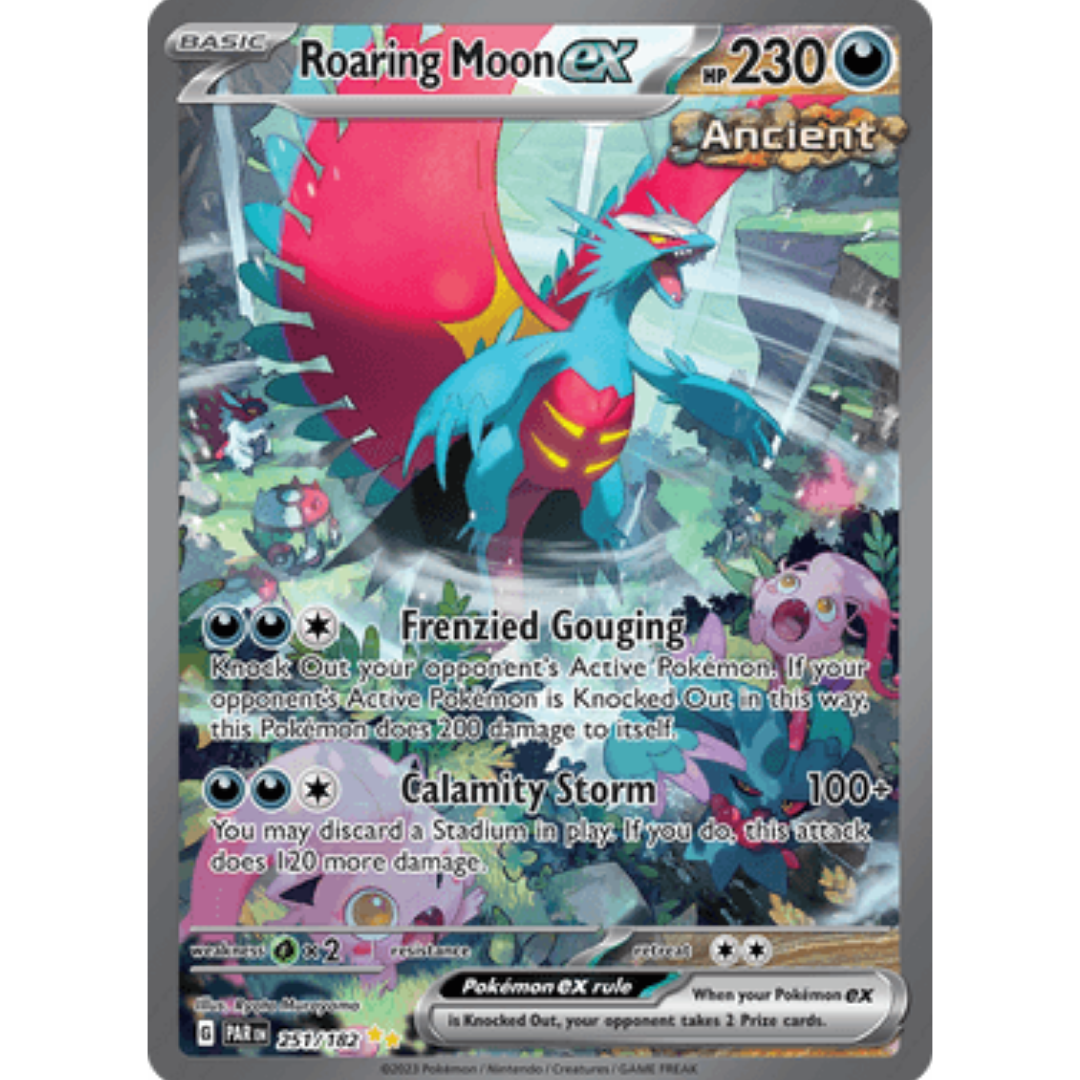 Roaring Moon ex 251/182 - Holofoil SV04 Paradox Rift - Special Illustration Rare
