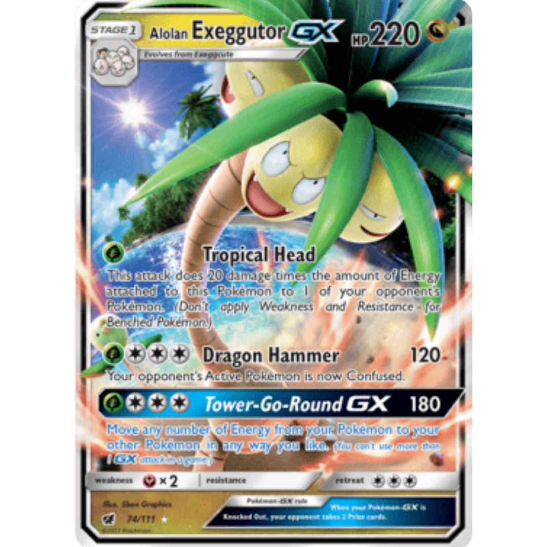Alolan Exeggutor GX 074 - Holofoil SM Crimson Invasion - Ultra Rare