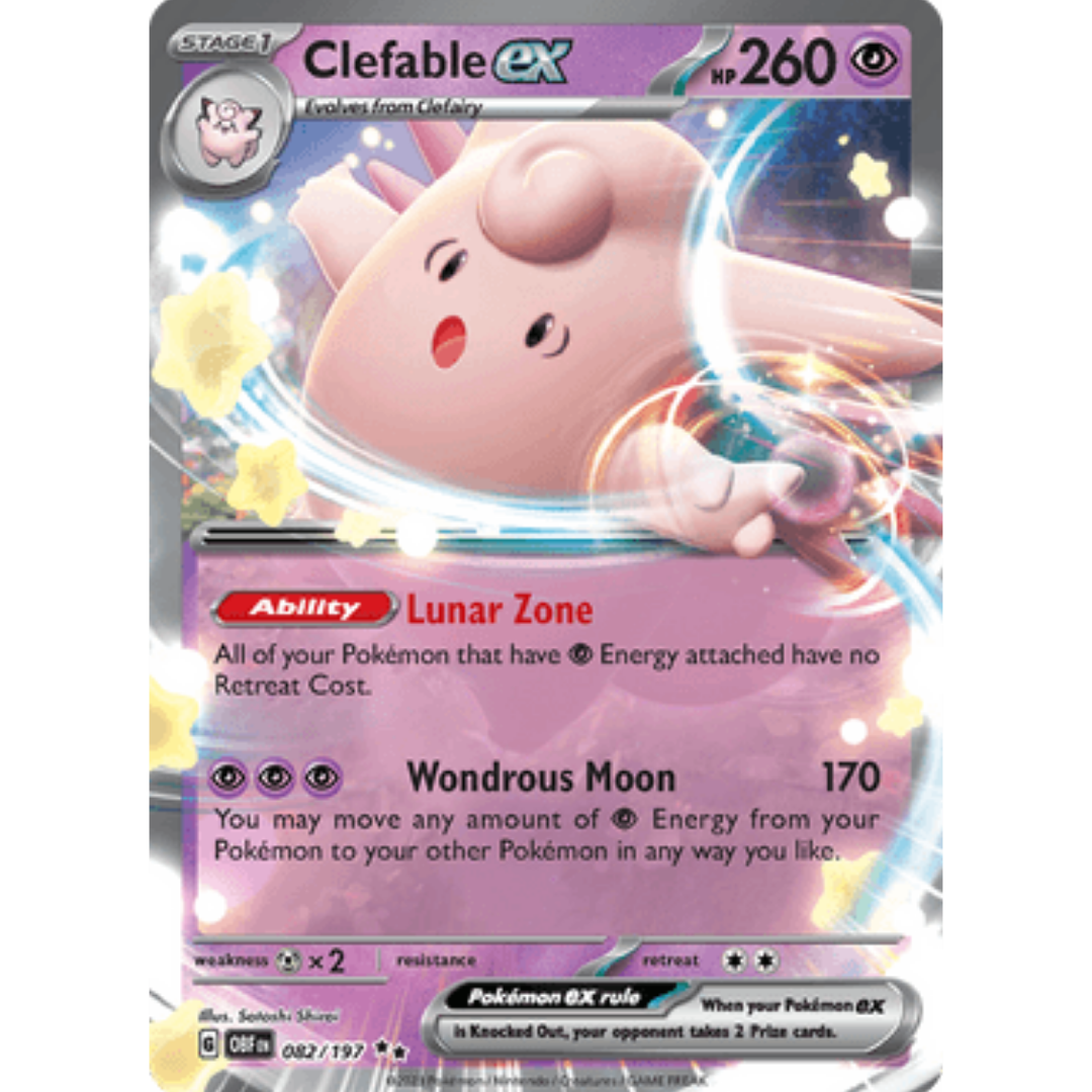 Clefable ex 082 - Holofoil SV03 Obsidian Flames - Double Rare