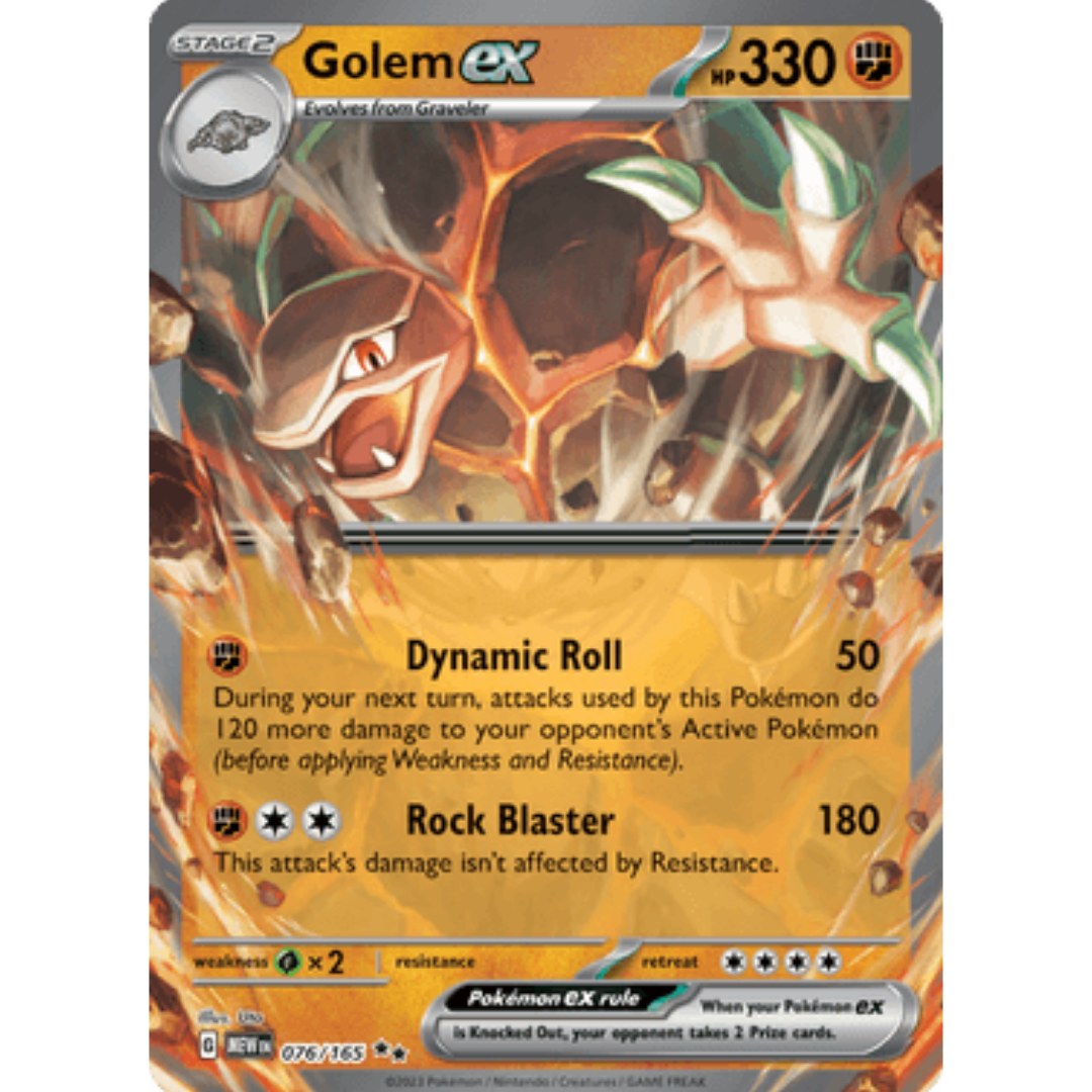 Golem ex 076/165 - Holofoil SV Scarlet & Violet 151 - Double Rare