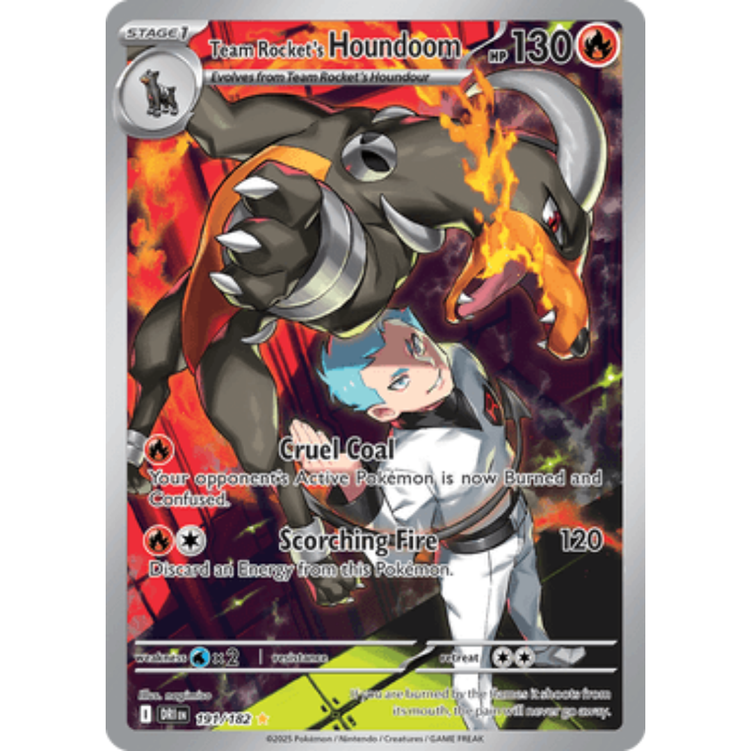 Team Rocket's Houndoom 191/182 - Holofoil SV10 Destined Rivals - Illustration Rare